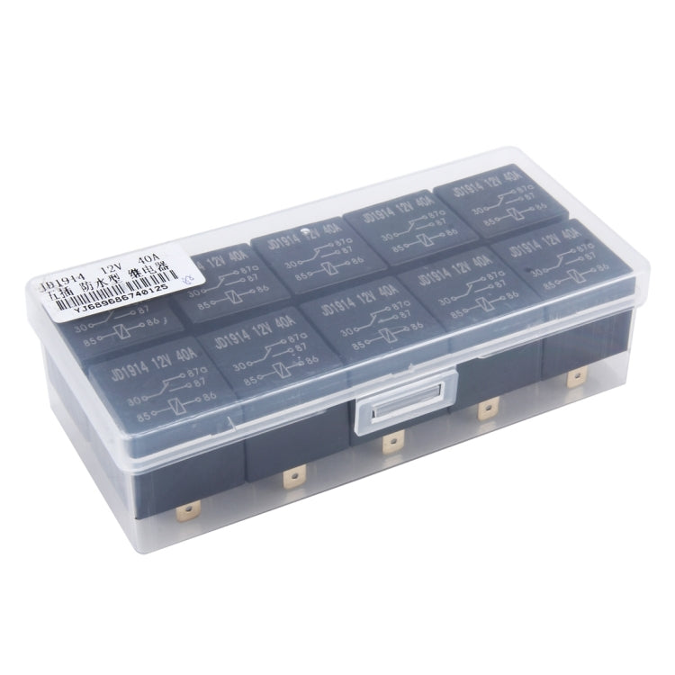 10 PCS JD-1914 40 AMP 12V Waterproof Car Auto Five Plugs Relay by buy2fix