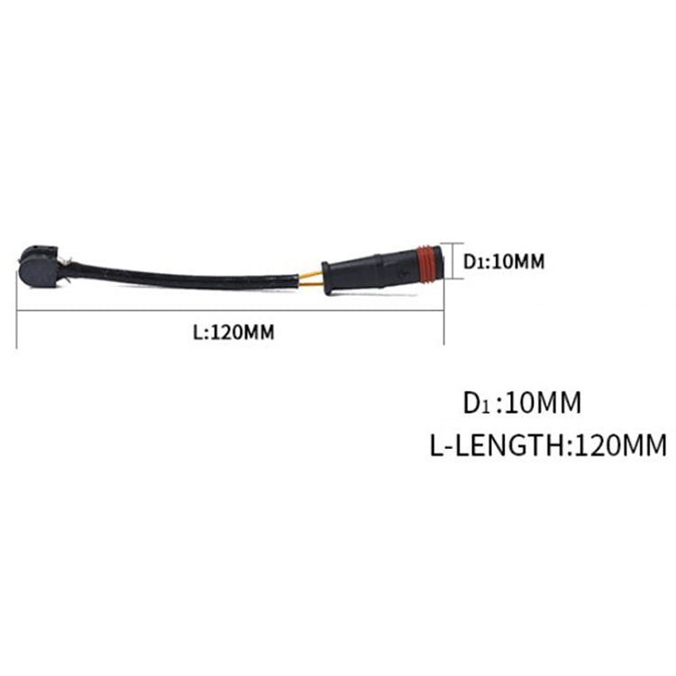 2 PCS Car Front Rear Brake Pad Sensor Cable 1715400617 for Mercedes-Benz R230 2001-2012 / W221 2005- by buy2fix