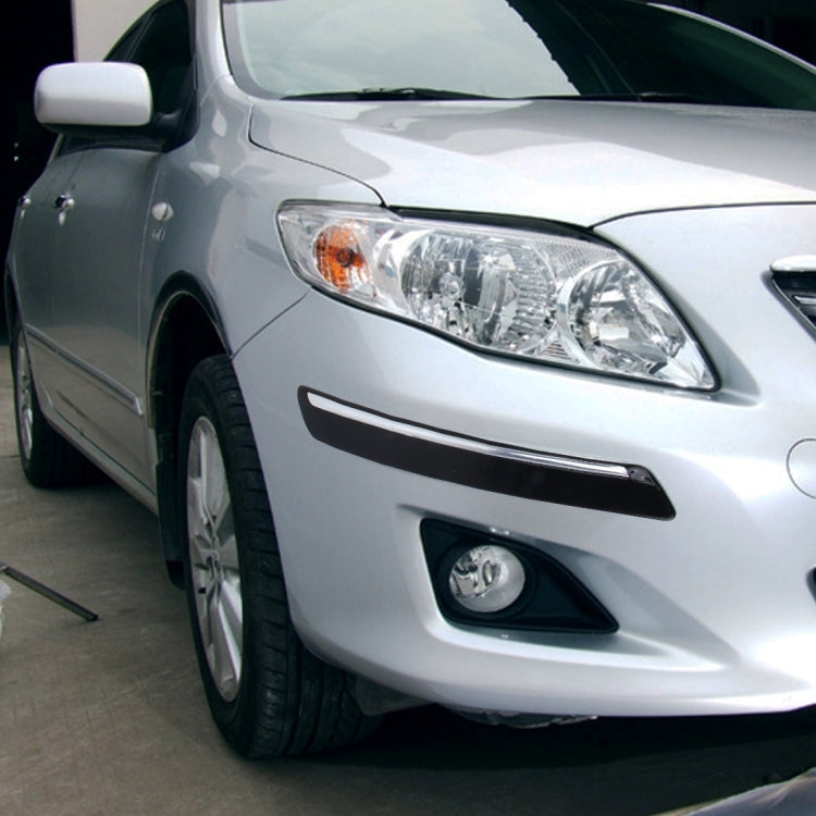 4 PCS Universal Car Auto Plastic Wrap Rubber Front Rear Body Bumper Guard Protector Strip Sticker(Black) by buy2fix