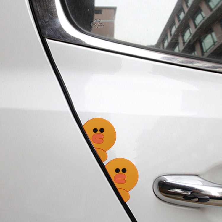 4 PCS Adoreable Duck Shape Cartoon Style PVC Car Auto Protection Anti-scratch Door Guard Decorative Sticker by buy2fix