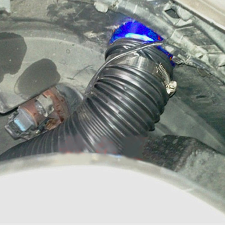 Car Auto Universal Tube Air Filter Adjustable Cold Air Injection Intake System Pipe Without Air Filter(Blue) by buy2fix