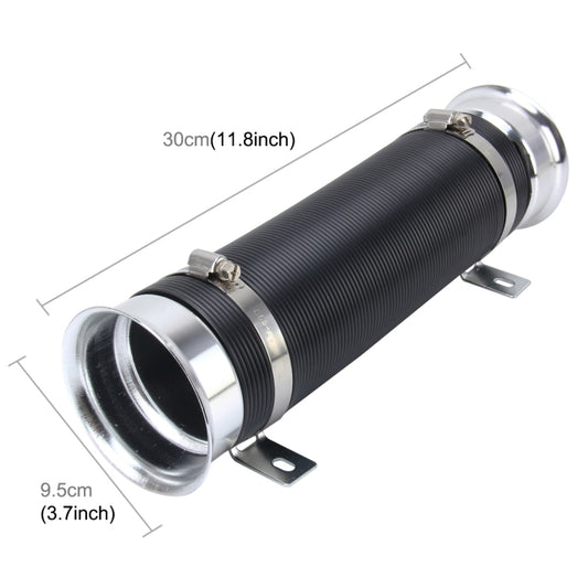 Car Auto Universal Tube Air Filter Adjustable Cold Air Injection Intake System Pipe Without Air Filter(Silver) by buy2fix