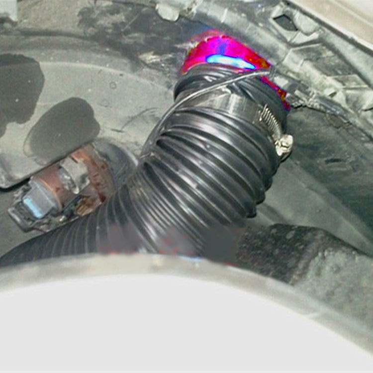 Car Auto Universal Tube Air Filter Adjustable Cold Air Injection Intake System Pipe Without Air Filter(Red) by buy2fix