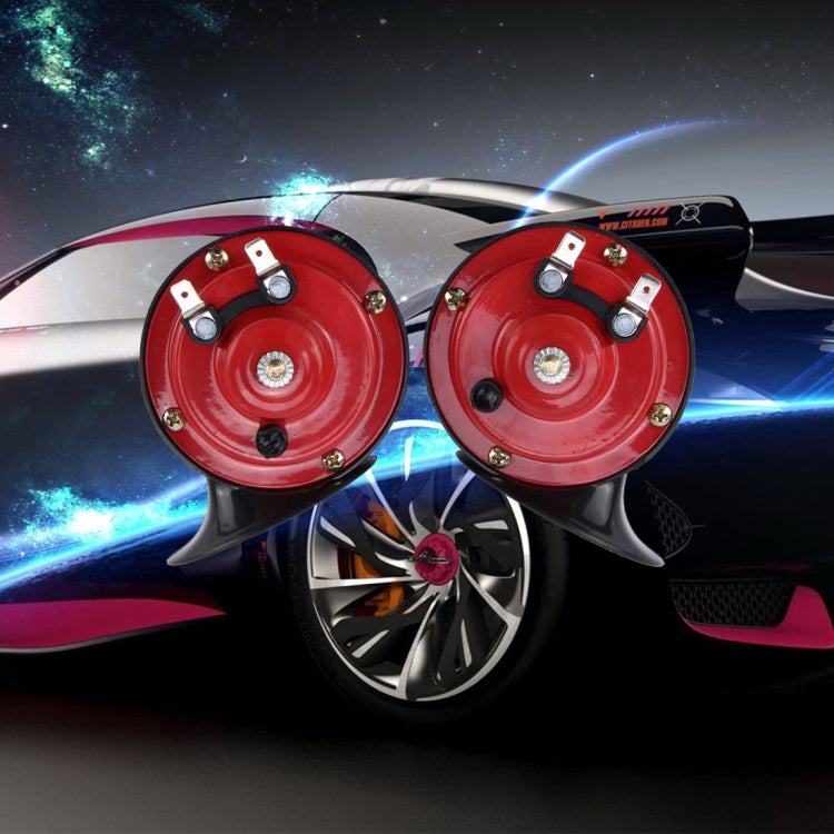 2 PCS SEGER Supertone 12V High Tone / Low Tone 118dB Twin Horn Kit with Bracket by buy2fix