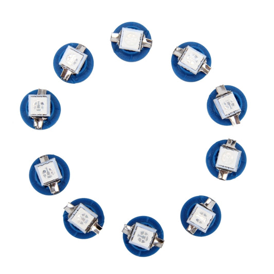 10 PCS 0.5W B8.5 Wedge Instrument Panel LED Light Dashboard Gauge Cluster Indicator Lamp Bulb(Blue Light) by buy2fix