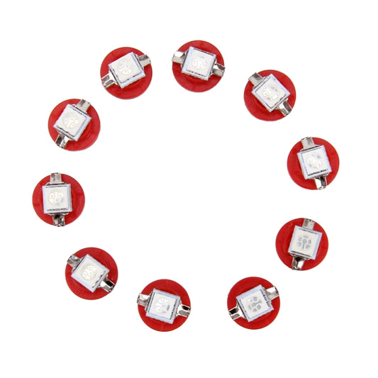 10 PCS 0.5W B8.5 Wedge Instrument Panel LED Light Dashboard Gauge Cluster Indicator Lamp Bulb(Red Light) by buy2fix