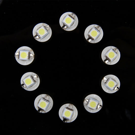 10 PCS 0.5W B8.5 Wedge Instrument Panel LED Light Dashboard Gauge Cluster Indicator Lamp Bulb (White Light) by buy2fix