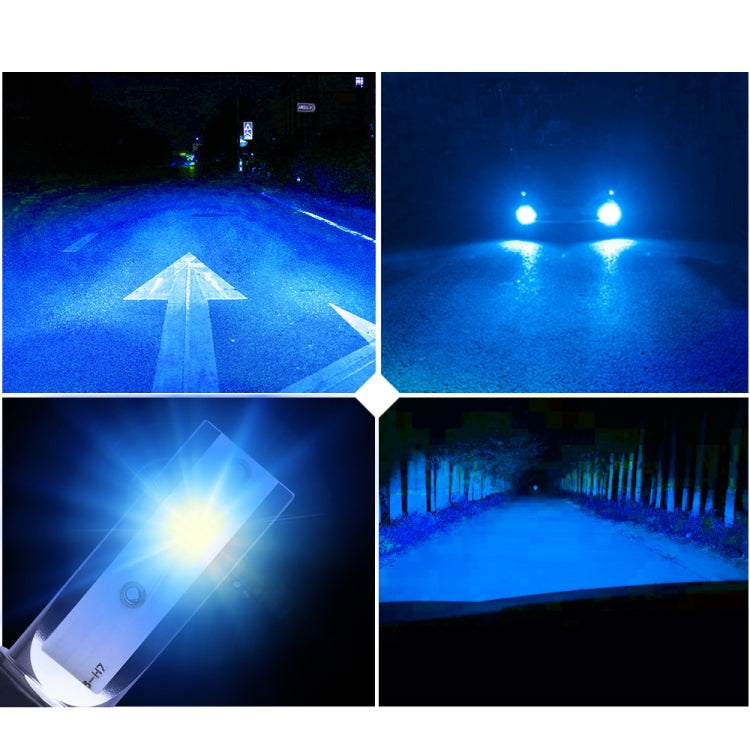 2 PCS H3 18W 1800 LM 8000K IP68 Canbus Constant Current Car LED Headlight with 2 COB Lamps, DC 9-36V(Ice Blue Light) by buy2fix