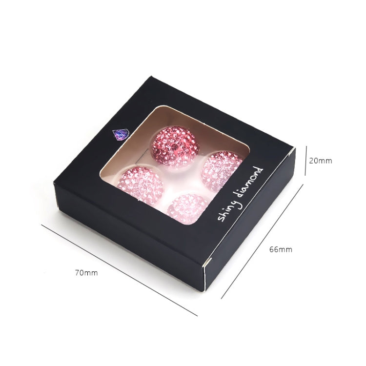 4 PCS Gas Cap Mouthpiece Cover Gas Cap Tire Cap Car Tire Valve Caps(Pink) by buy2fix