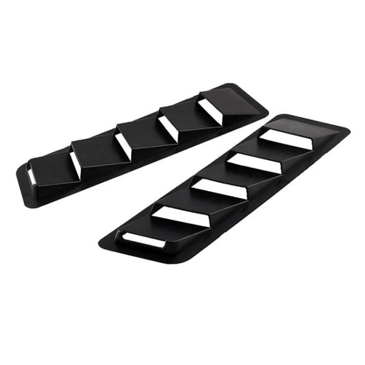 2 PCS Universal Car Air Intake Scoop Bonnet Hood Vent Louver Cooling Panel Trim Set(Black) by buy2fix