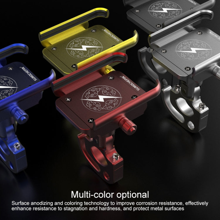 Motorcycle Aluminum Alloy Mobile Phone Bracket with Hook, Suitable for 4-6.5 inch Phones(Black) by buy2fix