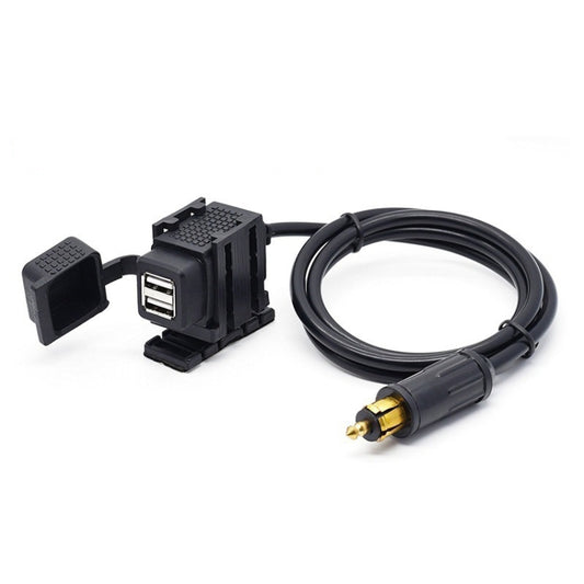 12-24V 2.1A Motorcycle Dual USB Mobile Phone Car Charger, EU Plug by buy2fix