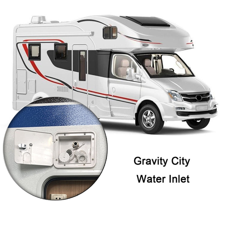 White Water Inlet Integrated Fill Dish Hatch Lock for RV Trailer Camper by buy2fix