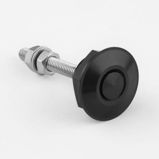 Car Mini Stainless Steel Quick-pins Push Button Billet Hood Pins Lock Clip Kit (Black) by buy2fix
