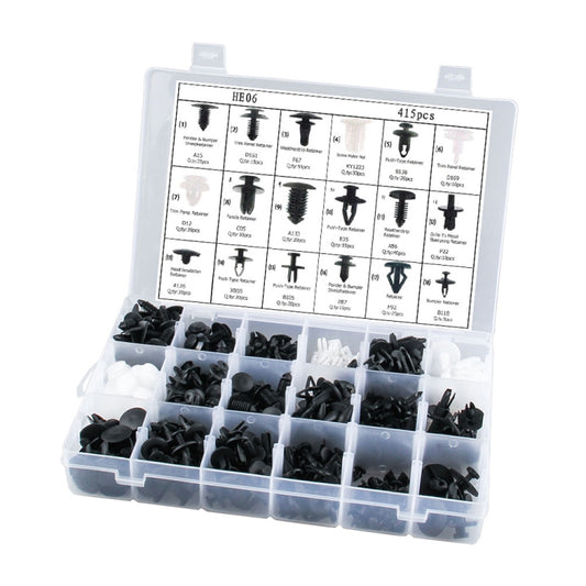 415 PCS Car Retainer Clips Assortment Car Panel Trim Plastic Fasteners Rivet Clips Set by buy2fix