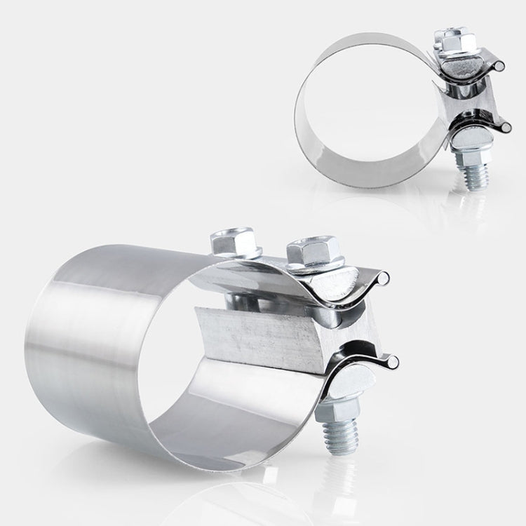2.5 inch 63mm Car Turbo Exhaust Downpipe Stainless Steel Lap Joint Band Clamp by buy2fix