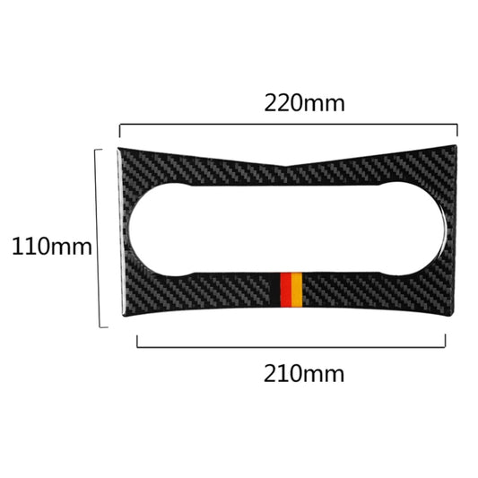 Car German Flag Carbon Fiber Air Conditioning Panel Decorative Sticker for Mercedes-Benz W204 C Class 2007-2010 by buy2fix
