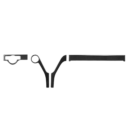 3 PCS Car Carbon Fiber Headlights Frame Decorative Sticker for Mercedes-Benz W204 C Class 2007-2010, Left Drive by buy2fix