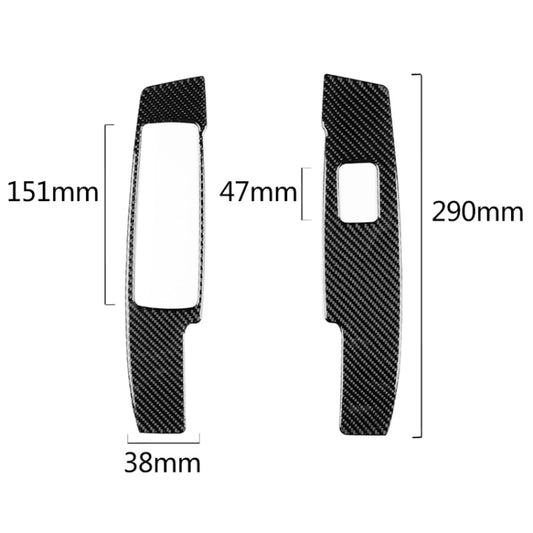 2 PCS Car Carbon Fiber Window Lift Panel Decorative Sticker for Mercedes-Benz W204 C Class 2007-2013, Left Drive by buy2fix