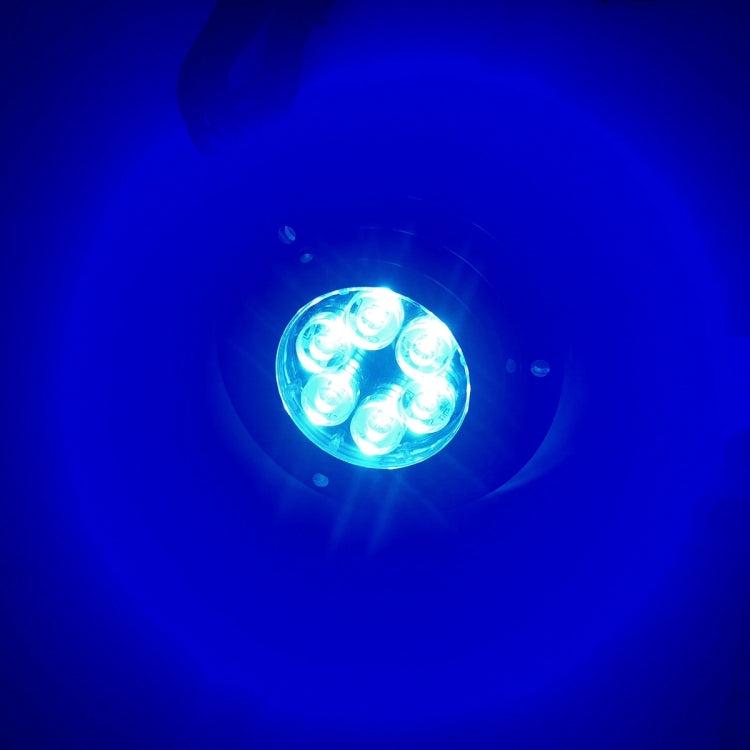 DC 10-30V 12W IP68 316 Stainless 6 LEDs Blue Light Underwater Light Boat High Power Bright for Marine / Yacht by buy2fix
