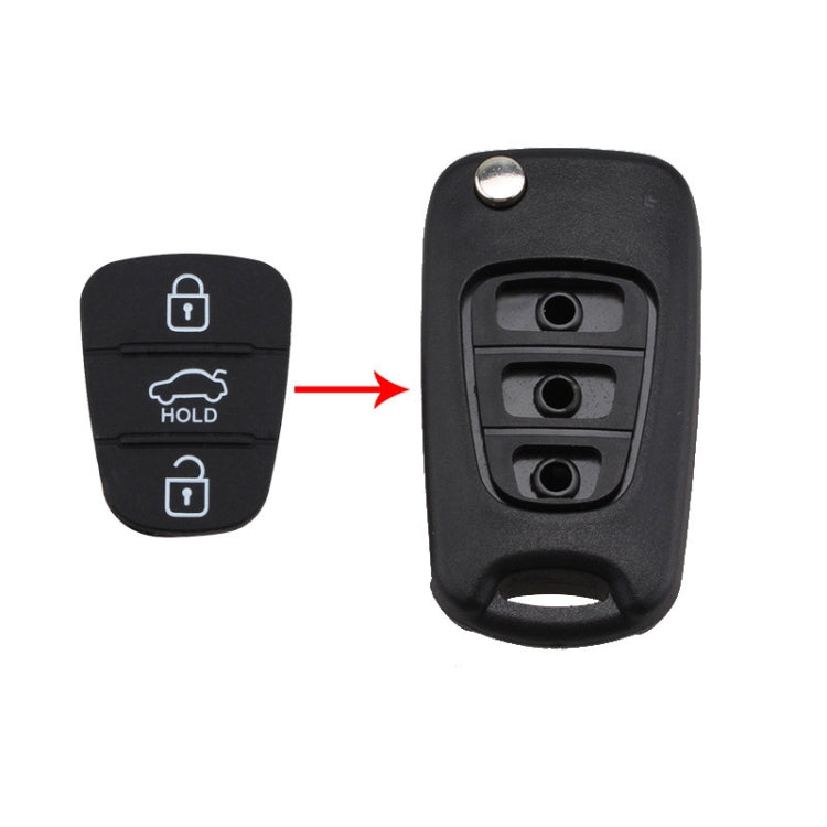 Replacement 3 Buttons Silicone Pad for Hyundai / Kia Car Key Shell, without Battery by buy2fix