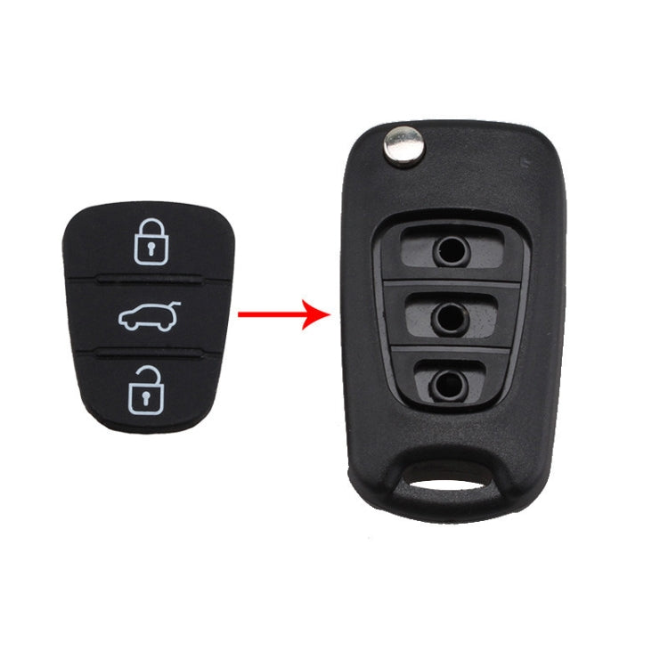 Replacement 3 Buttons Silicone Pad for Hyundai / Kia Car Key Shell, without Battery by buy2fix