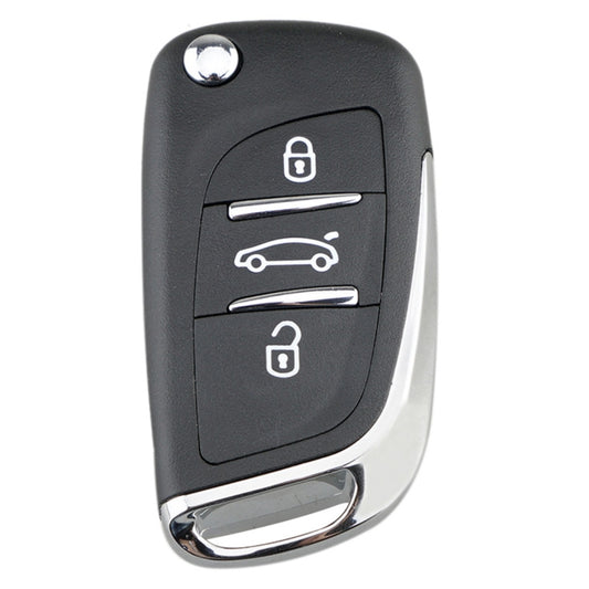 For PEUGEOT Car Keys Replacement 3 Buttons Car Key Case with Grooved and Holder by buy2fix