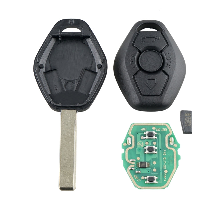 For BMW EWS System Intelligent Remote Control Car Key with Integrated Chip & Battery, Frequency: 433MHz by buy2fix