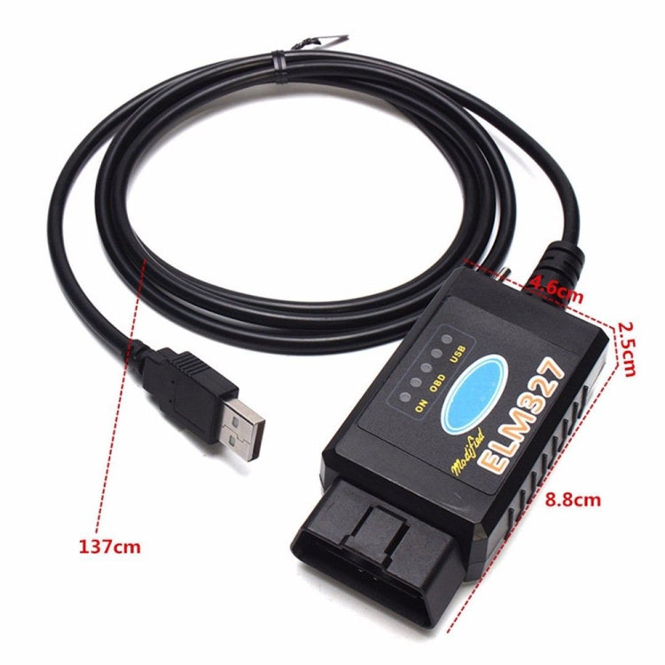 ELM327 Interface USB OBDII Auto Diagnostic Scanner Tool with Switch by buy2fix