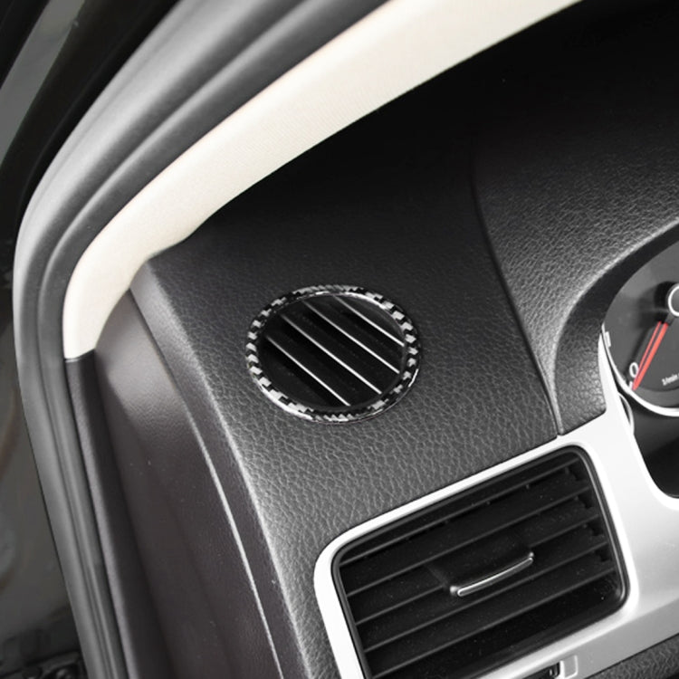 2 PCS Car Carbon Fiber Instrument Panel Air Outlet Decorative Sticker for Volkswagen Touareg 2011-2018 by buy2fix