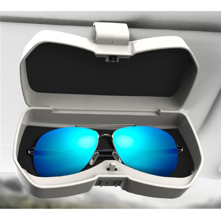 Car Multi-functional Glasses Case Sunglasses Storage Holder with Card Slot, Diamond Style (Black) by buy2fix