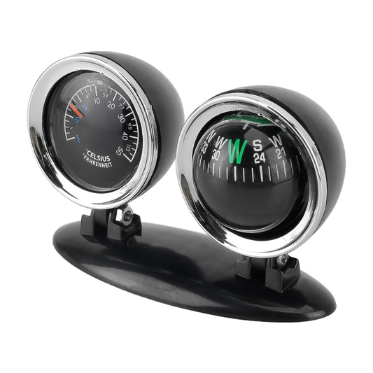 2 in 1 Guide Ball Car Guidance Compass Thermometer Cars Auto Dashboard by buy2fix