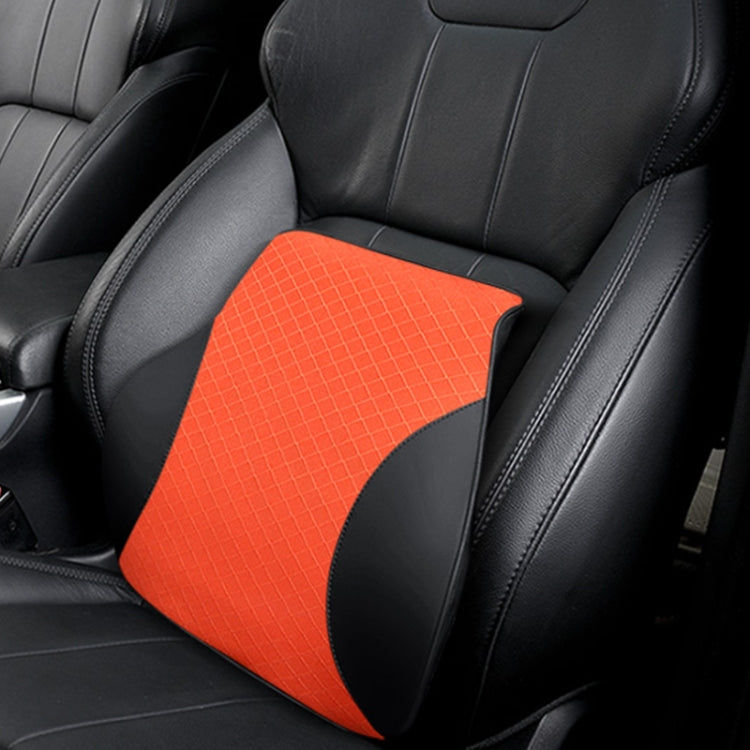 Four Seasons Breathable Memory Foam Car Lumbar Pillow Polyester Pillow (Orange) by buy2fix