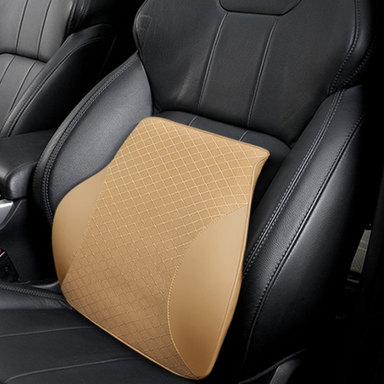 Four Seasons Breathable Memory Foam Car Lumbar Pillow Polyester Pillow (Beige) by buy2fix