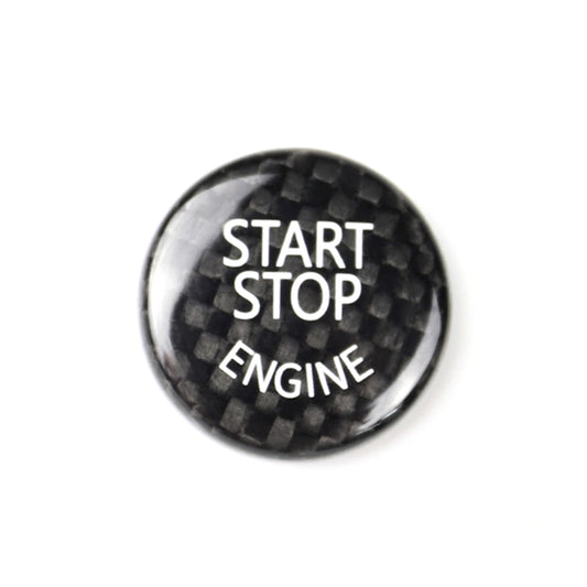 Car Engine Start Key Push Button Cover Trim Carbon Fiber Sticker Decoration for BMW F / G Chassis (Black) by buy2fix