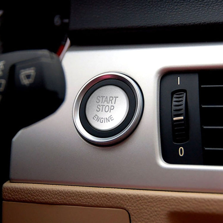 Car Engine Start Key Push Button Cover for BMW E90 Chassis (Silver) by buy2fix