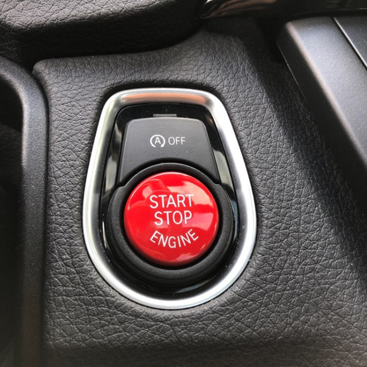 Car Engine Start Key Push Button Cover for BMW G / F Chassis, with Start and Stop (Red) by buy2fix