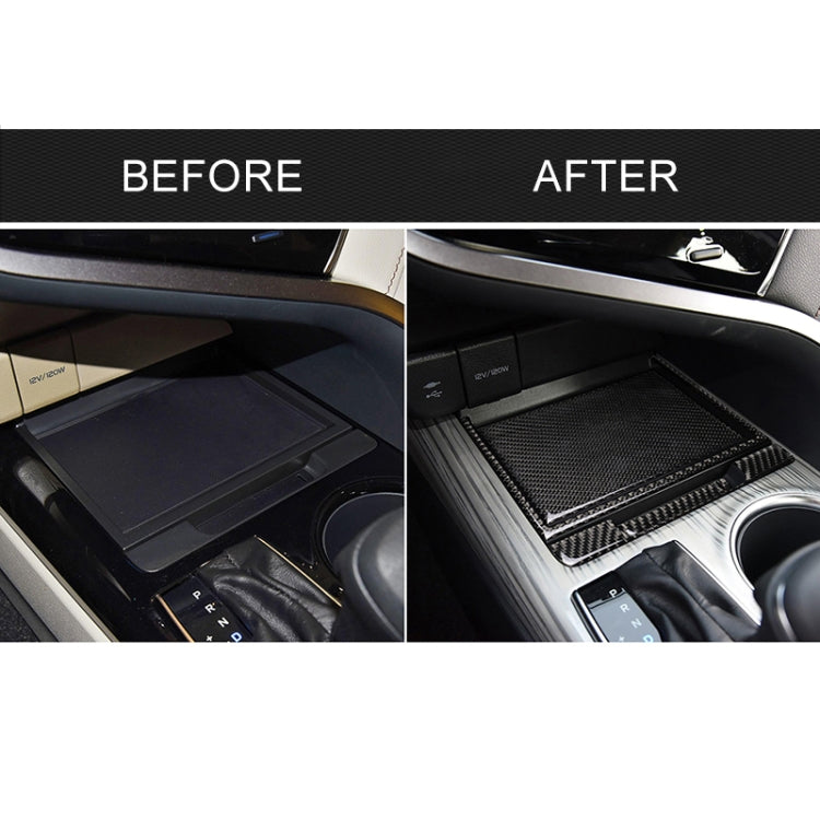 4 in 1 Car Carbon Fiber Storage Box Decorative Sticker for Toyota Eighth Generation Camry 2018-2019 by buy2fix