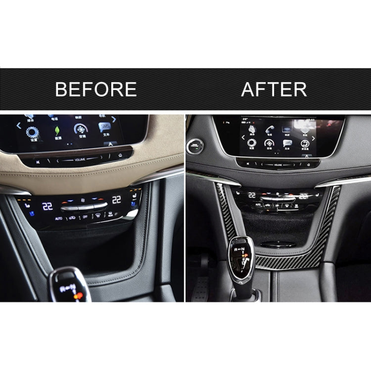 Car Carbon Fiber Central Control U Shape Frame Decorative Sticker for Cadillac XT5 2016-2017 by buy2fix