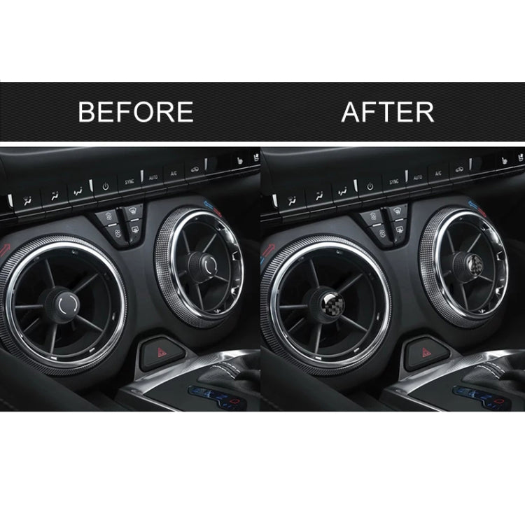 4 PCS Car Carbon Fiber Air Outlet Decorative Sticker for Chevrolet Camaro 2017-2019 by buy2fix