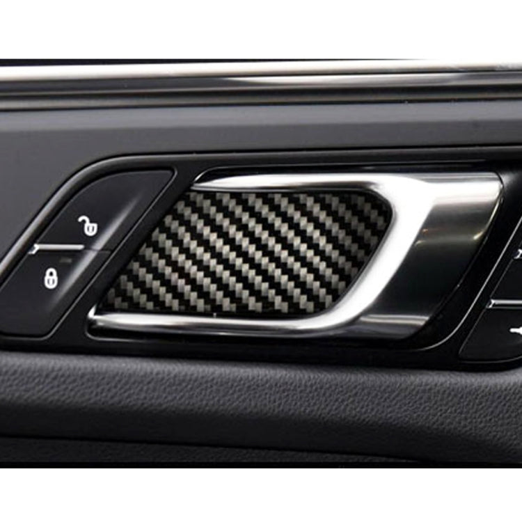 4 PCS Carbon Fiber Car Inner Door Bowl Decorative Sticker for Porsche Macan by buy2fix