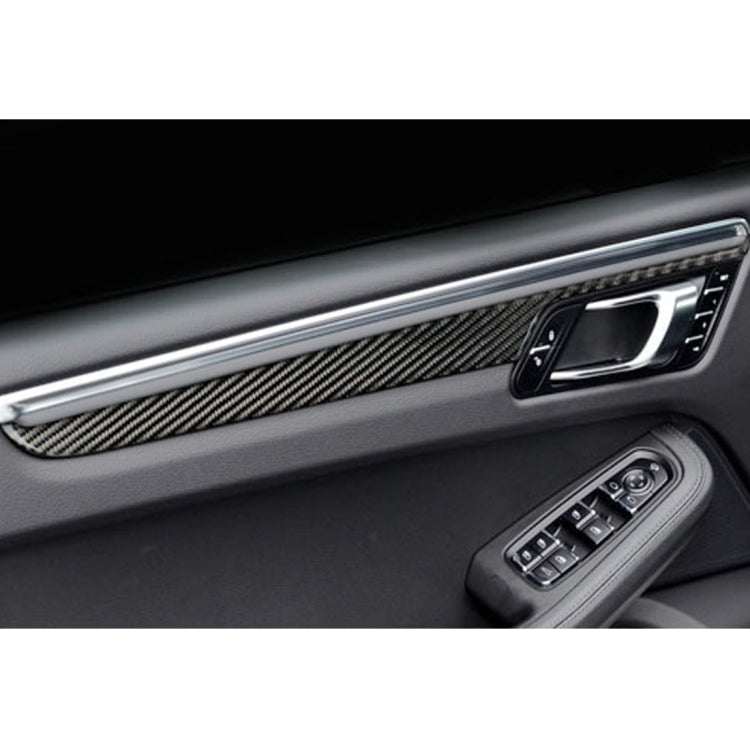 4 PCS Carbon Fiber Car Door Panel Decorative Sticker for Porsche Macan by buy2fix