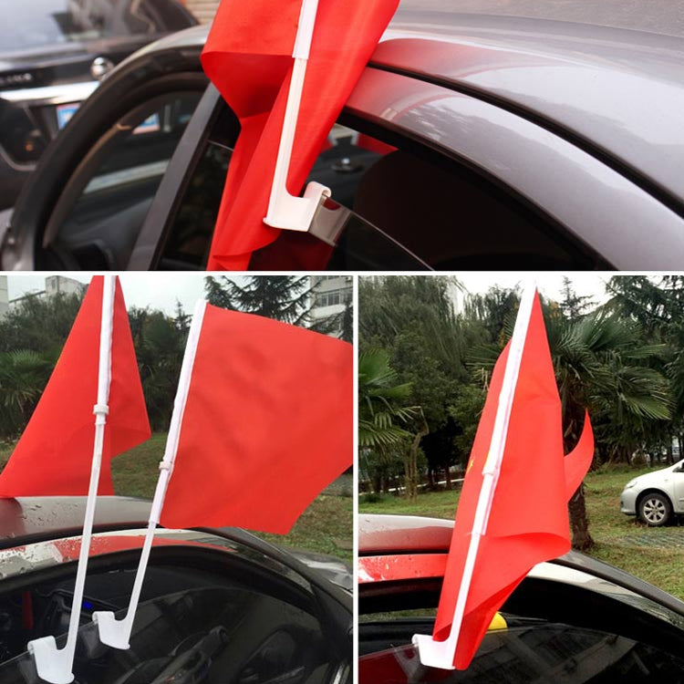 10 PCS 34cm Clip-type Car Window Plastic Flagpole, No Flag by buy2fix