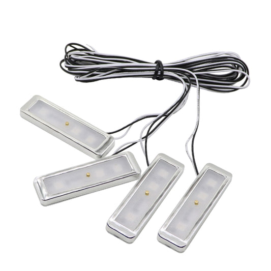 4 PCS Universal Car Colorful LED Inner Handle Light Atmosphere Lights Decorative Lamp DC12V / 0.5W Cable Length: 70cm (Colour) by buy2fix