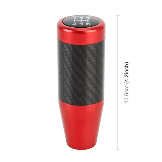 Universal Car Carbon Fiber Pattern Gear Head Gear Shift Knob (Red) by buy2fix