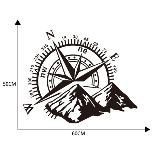 Car Styling Mountain Compass PVC Sticker Auto Decorative Sticker (Black) by buy2fix