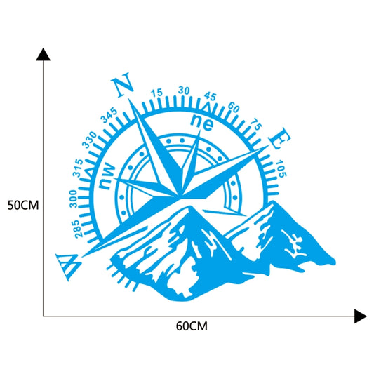 Car Styling Mountain Compass PVC Sticker Auto Decorative Sticker (Blue) by buy2fix