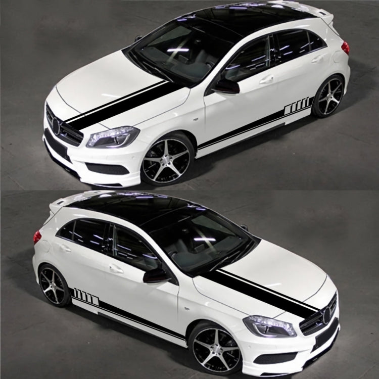 5 in 1 Car Styling Stripe Hood PVC Sticker Auto Decorative Sticker (Black) by buy2fix