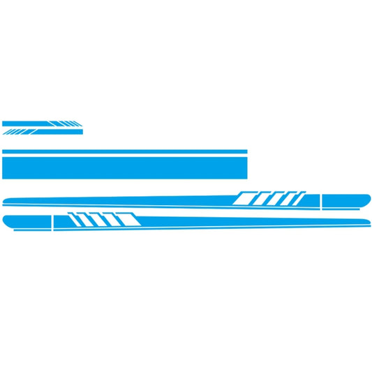 5 in 1 Car Styling Stripe Hood PVC Sticker Auto Decorative Sticker (Blue) by buy2fix