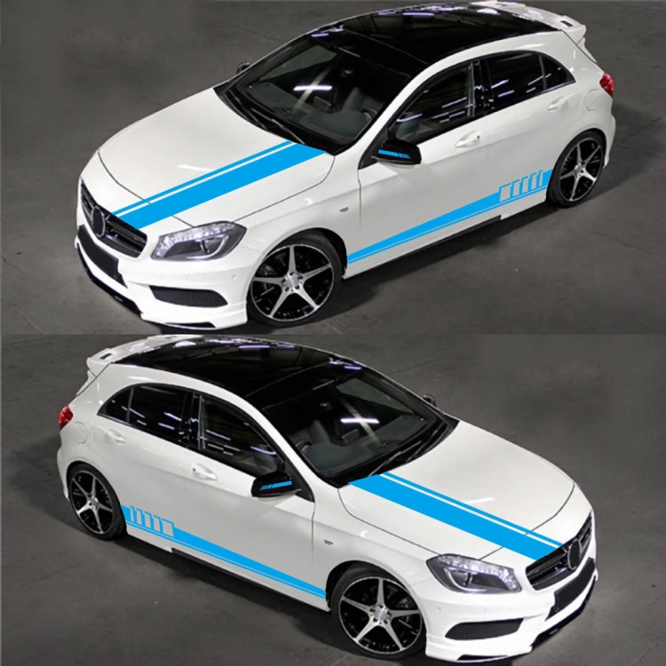 5 in 1 Car Styling Stripe Hood PVC Sticker Auto Decorative Sticker (Blue) by buy2fix